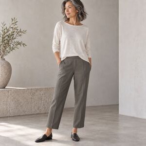 Eileen Fisher Tencel Tapered Ankle Pants in Smoke Size X- Small NWOT